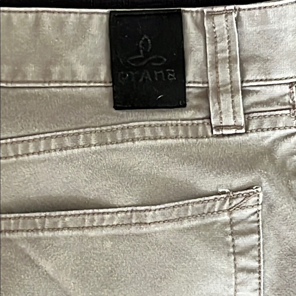 Prana Taupe Cotton Slim Fit Jeans Pants 36 - Picture 7 of 10